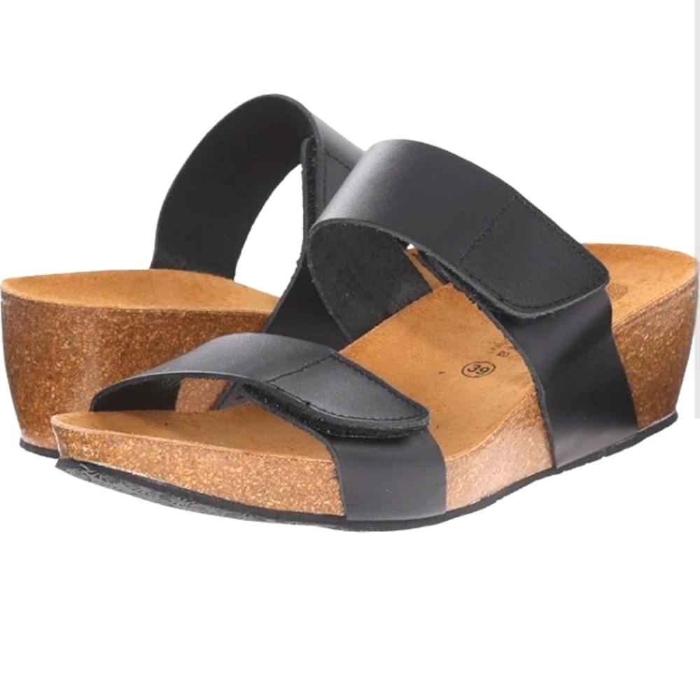 Eric Michael LILY Wedge Sandals Sz 35 New!